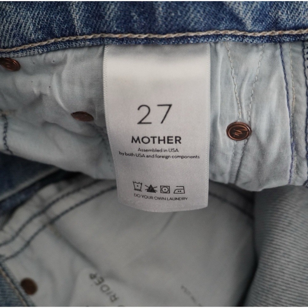 MOTHER Superior Womens Size 27 High Waisted Rider Skimp Jeans Give It Up Wash - Picture 14 of 16